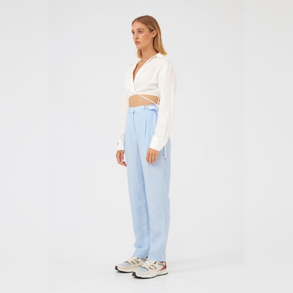 Saks Fifth Ave-THE FIFTH LABEL Acclaimed Pant in Sky Blue —new with tag - Picture 2 of 11